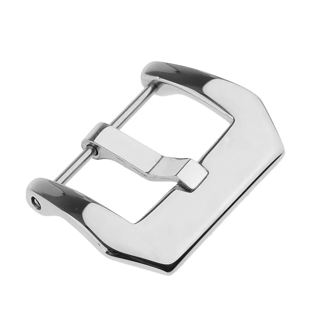 Durable Screw in Watch Strap Buckle Stainless Steel Pin Buckle for 18mm 20mm 22mm Rubber Watch Band