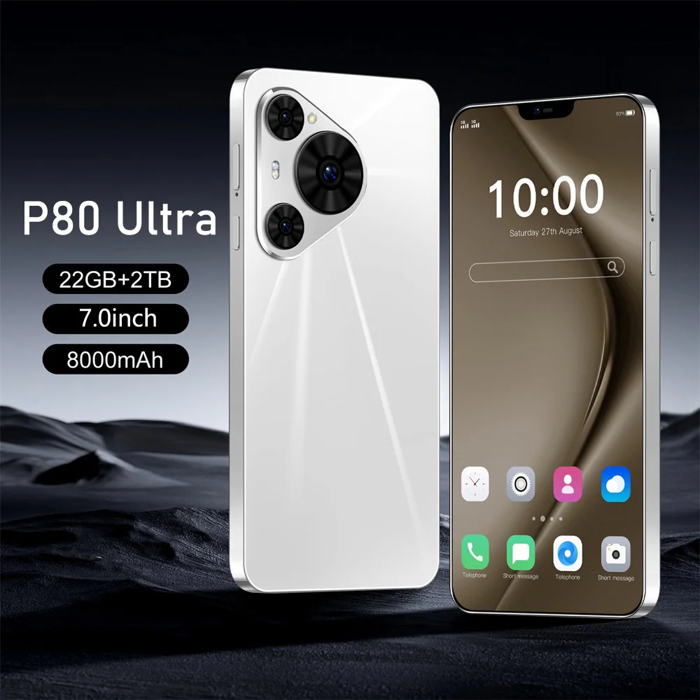 2026 كمبيوتر لوحي جديد P80 Ultra 22GB + 2TB 7.0 بوصة HD 4K أندرويد 4G 5G بطاقة Sim المزدوجة 8000Mah بطارية واي فاي GPS Google Tab #1