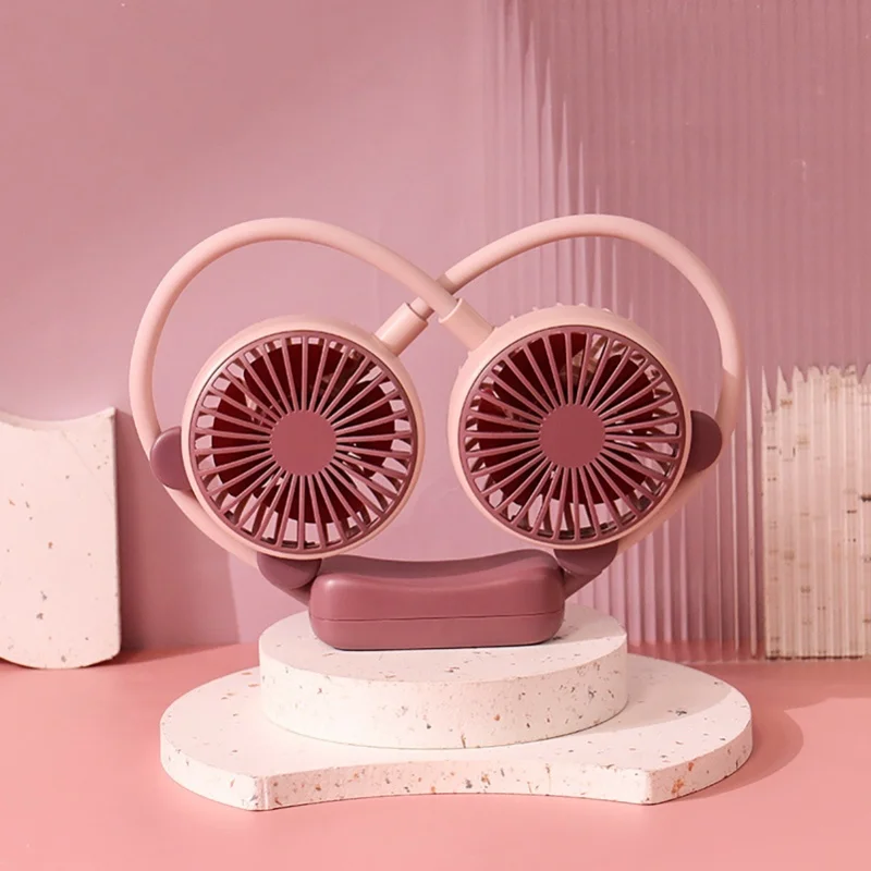 

Portable Neck Fan Bendable Wearable USB Rechargeable Hand Free Mini Hanging Fan For Office Travel