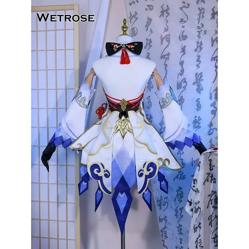 ZA01 【Белый】Ganyu SSR Косплей Костюм Genshin Impact Gan Yu Гань Юй Gamu Horn Head Gears Полный комплект парика Обувь Хэллоуин РождествоZa0@