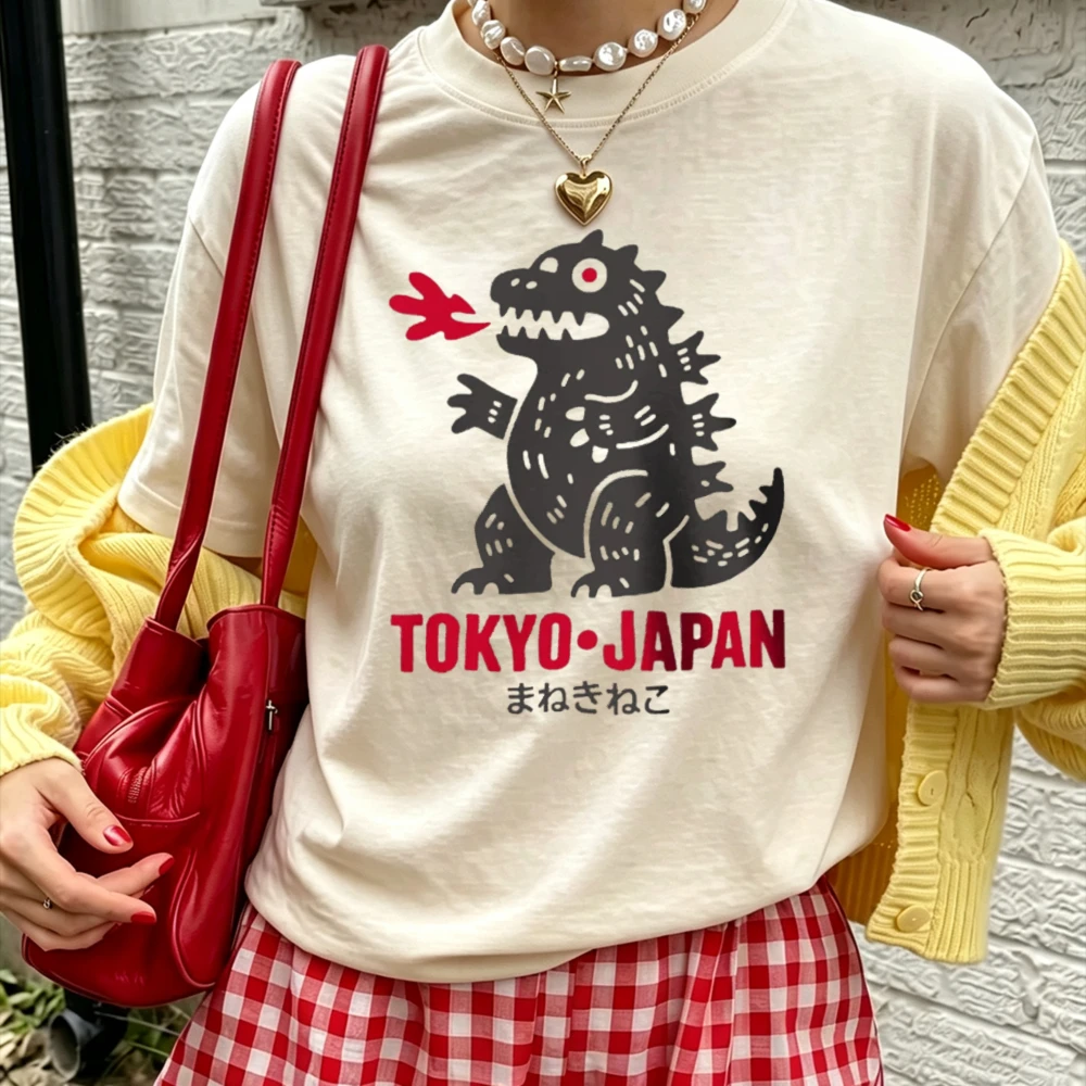 Funny Vintage Tokyo Japan TOKYO-JAPAN Graphic Men T-Shirt Cotton Tee Japanese Monster Kaiju Harajuku Streetwear Casual Tops