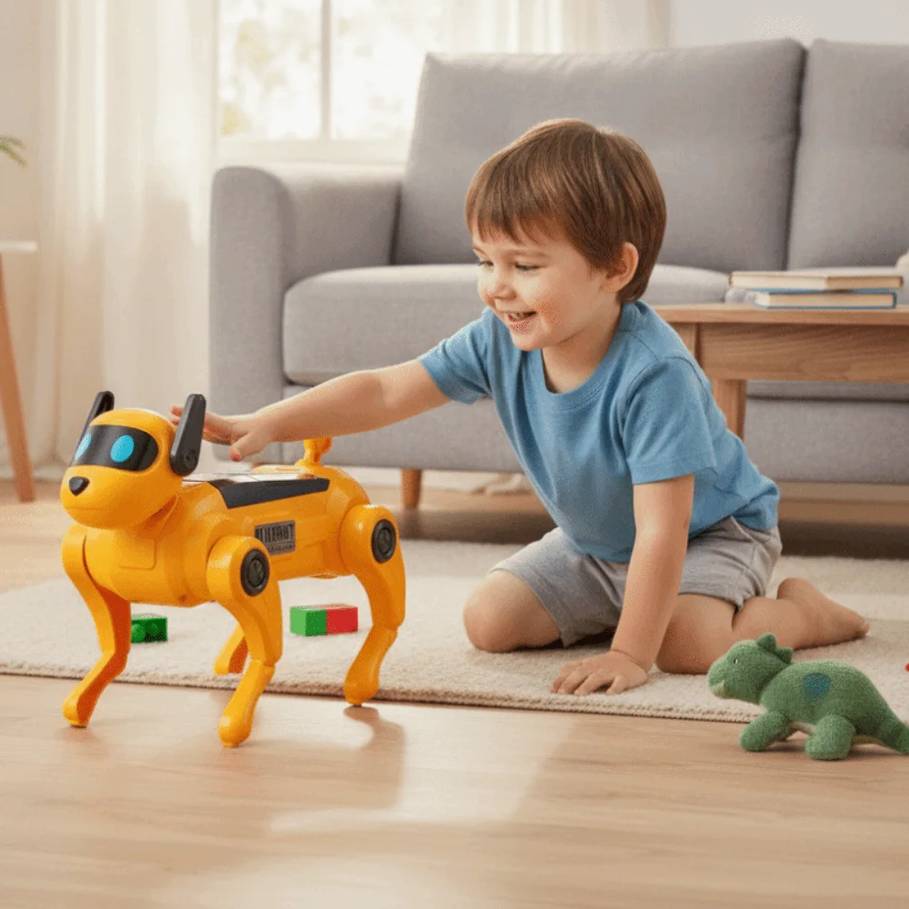 Voice Control Electric Robot Dog Walking Function Singing Dancing Intelligent Mechanical Dog Touch Interactive Assemble Model