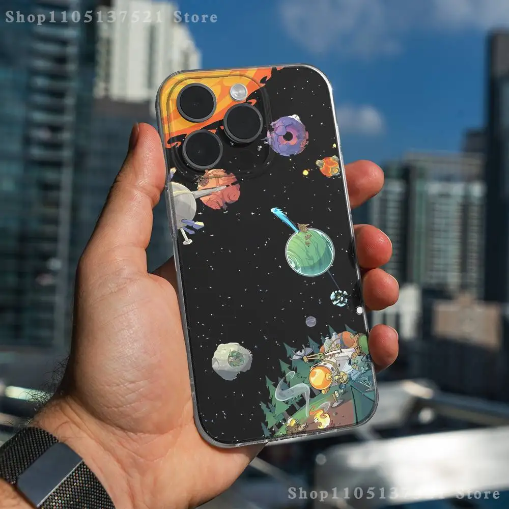 حافظة هاتف O-Outer Wilds Game لهاتف iPhone 17,16,15,14,13,12,11 Pro,Max,Plus,X,XS,XR,SE4,E غطاء ناعم شفاف صغير