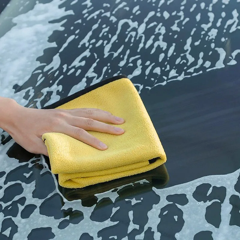 Microfiber Car Cleaning Towel Set - Quick-Dry Auto Detailing Towels for Interior Exterior Glass Washable Car Care Accessories