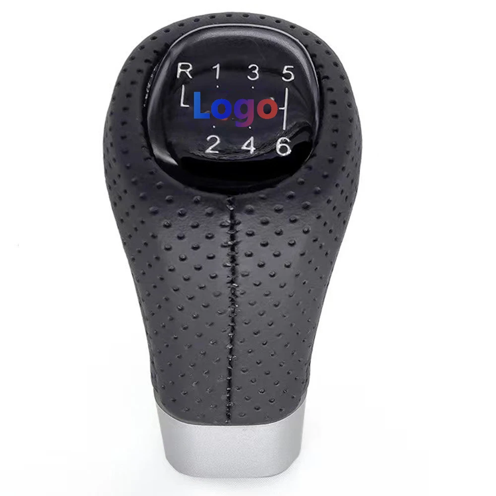 5/6 Gang Auto Schaltknauf Kopf Leder Schalthebel HandBall für BMW Serie 1,3 E81 E82 E90 E91E92 kann individuelles Logo Schalthebel