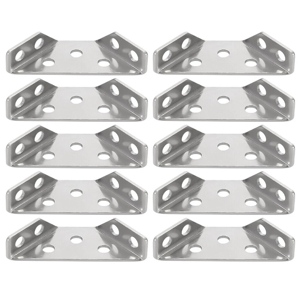 

Furniture Bracket Corner Brackets Bracket Cabinets For Furniture Hardware Stainless Steel 10pcs Chairs For Supporting Shelves