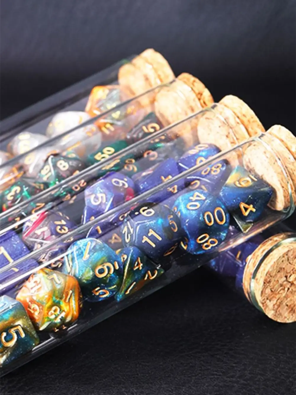 Transparent Polyhedral D & D COC Würfel Set 7 Teile/satz RPG Fantasie Trank Glaskolben | DND Dungeons und Dragons Würfel set für Tisch Spiele