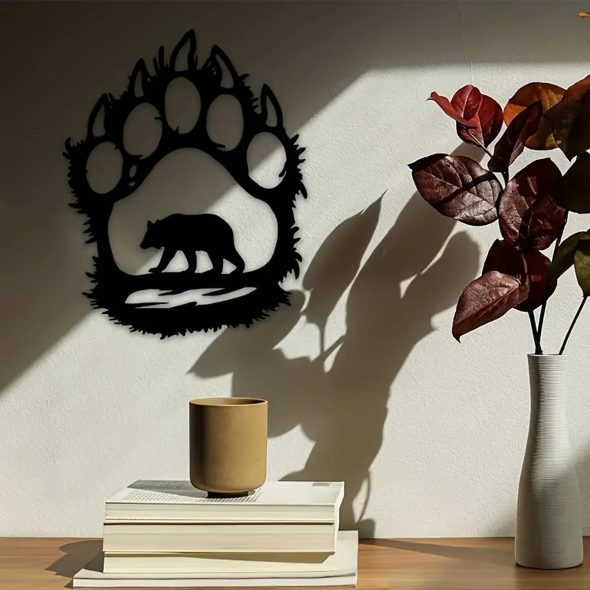 Metal Wall Decor Bear Paw Home Living Room Decor Wall Signs Metal Wall Art Interior Decor Indoor Outdoor Hangings