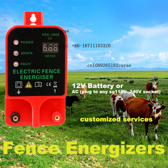ZICHEN 2.0j 10km Farm Electric Poultry Equipments Portable Power Solar Panel Electric Fence Energizer for Fence System