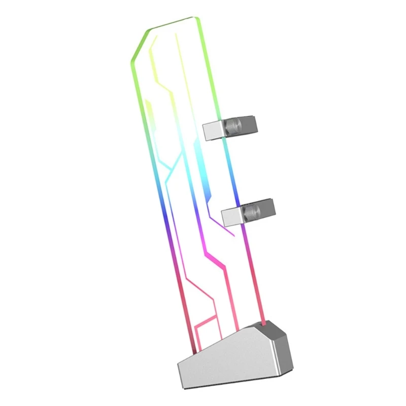 깔끔하고 정돈된 게임을 위한 강화 유리 수직 GPU 브래킷 5V3Pin ARGB