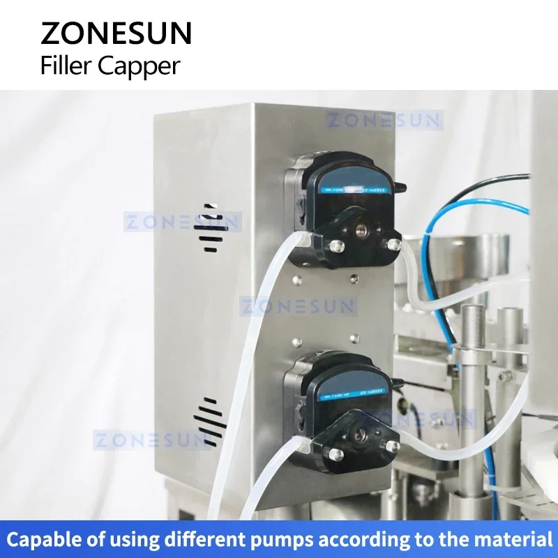 Zonesun Monoblock Filling and Capping Machine Filler Capper Bottling System Essential Oil Dropper Bottle Packaing ZS-AFC32