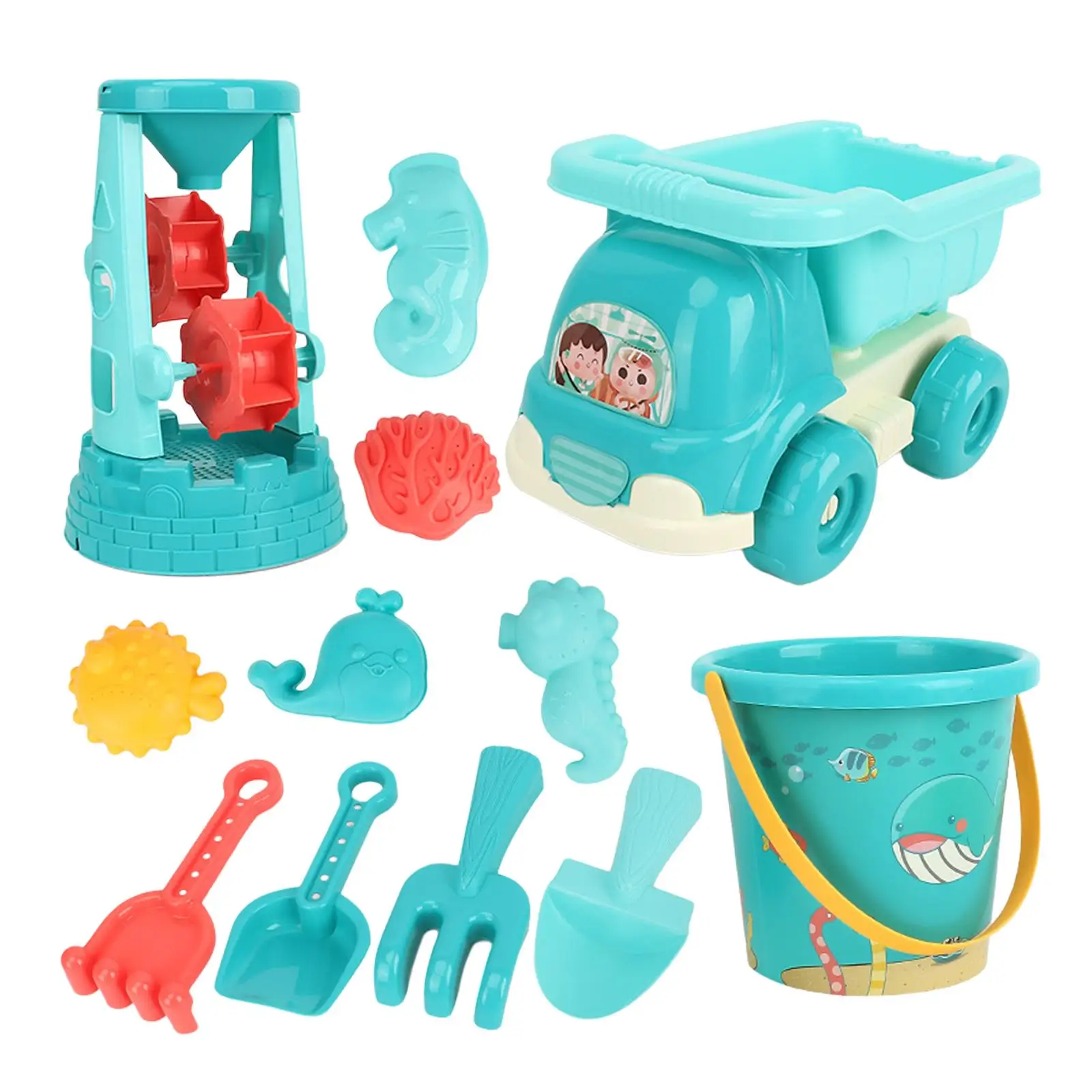

Beach Sand Toy, Kids Bathing Toy, 13 Pieces Montessori play water Tools Beach