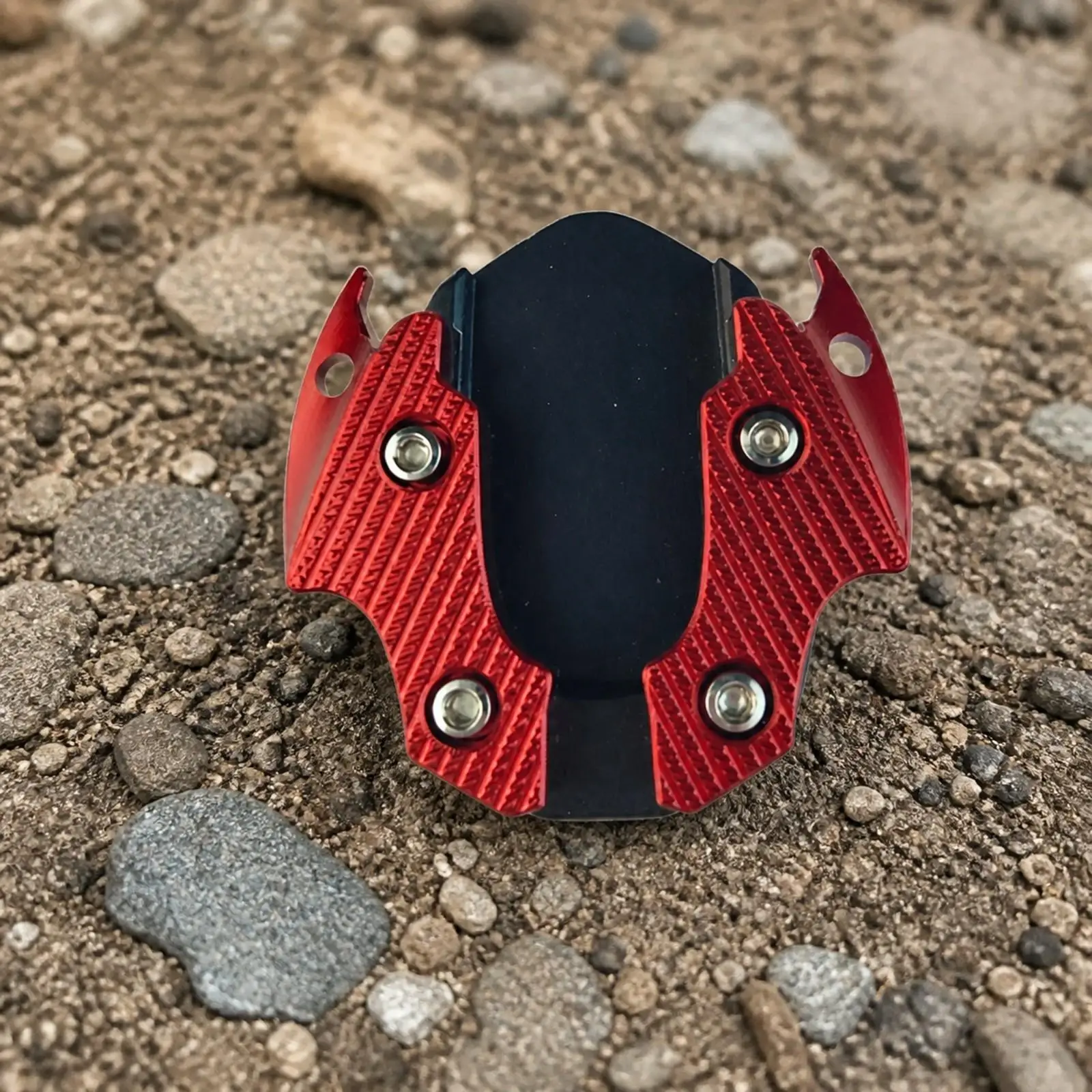 Side Stand Pad for Motorcycle Aluminum Alloy Kickstand Foot Enlarger Anti Sink Plate with Wrench for Bike Scooter