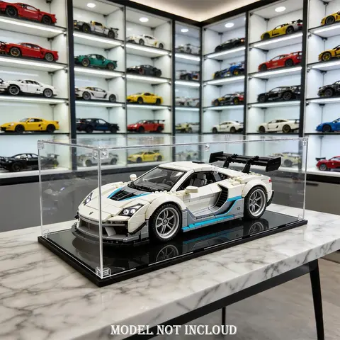 Suitable For LEGO Acrylic Display Box ;1:8 Scale Model Storage Display Case  For Supercar Sports Car Collectible Model Showcase