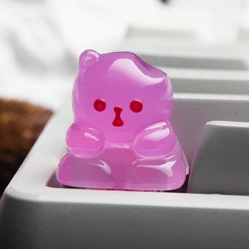 

Gummy Bear Transparent Keycap Personalized Resin Art Keycap Mechanical Keyboard