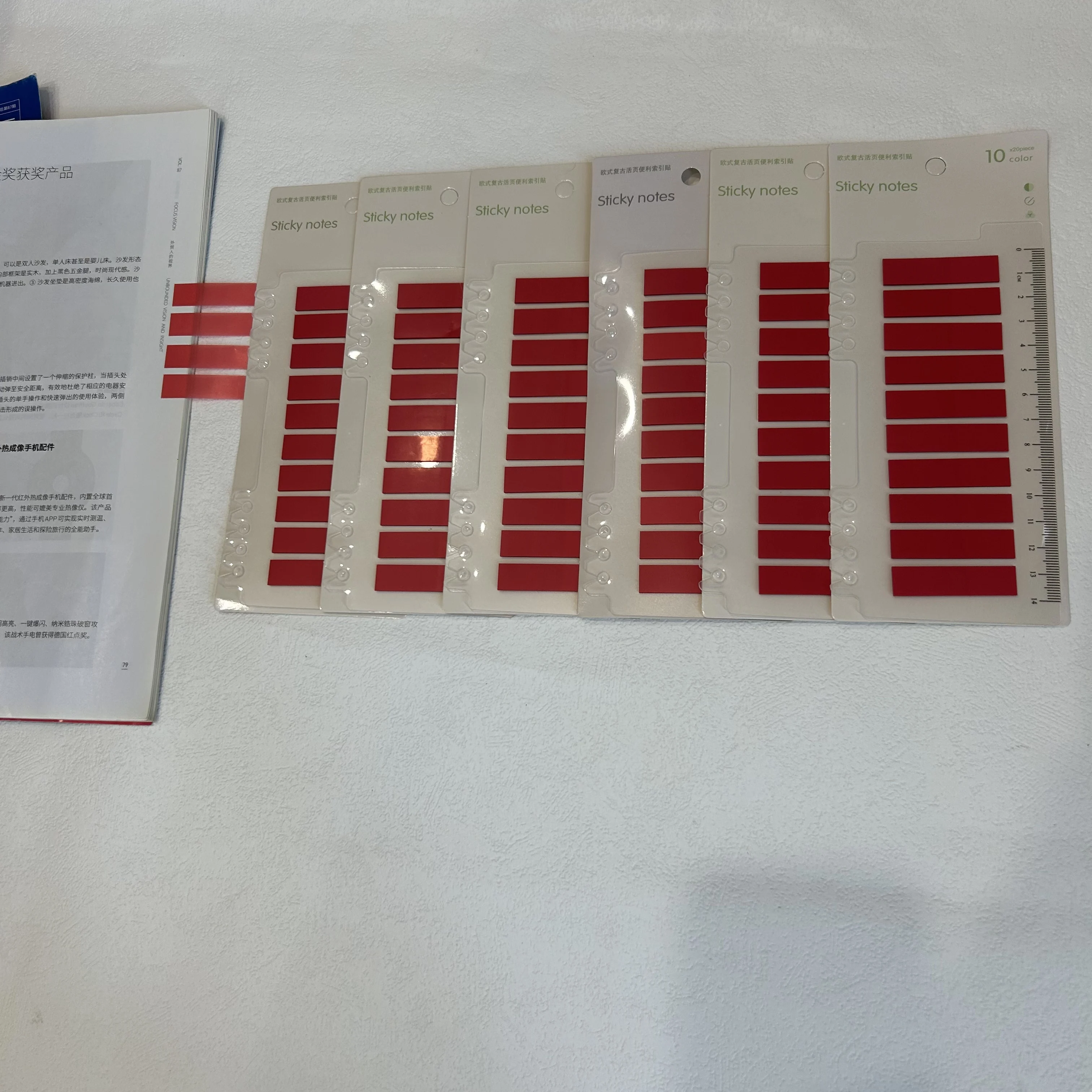 6 Packs 1200 Sheets Transparent Sticky Notes Self-Adhesive Annotation Books Bookmarks Memo Pad Index Tabs Stationery