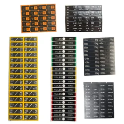 Gym Equipment Weight Stack Labels 5-100/150kg 4.5-90kg 6.83-100kg Weight Plate Stickers With Pin Holes Fitness Machine Parts