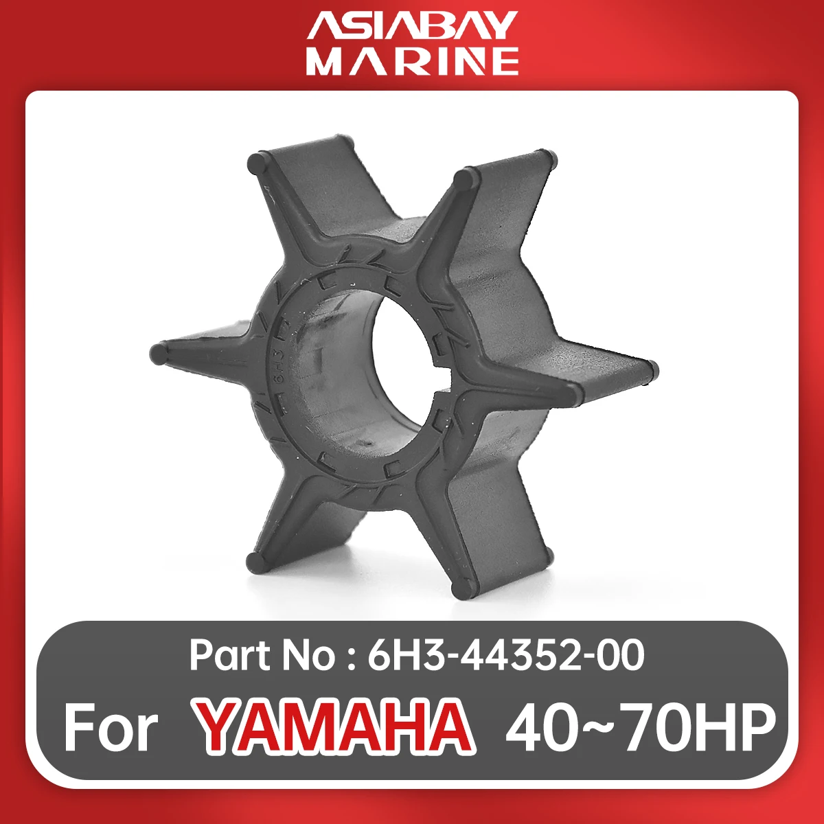 6H3-44352-00 Water Pump Impeller For Yamaha Outboard Motor Engine 40 50 60 70hp F40 F45 F50 F60 F70 FT50 FT60 Boat Parts