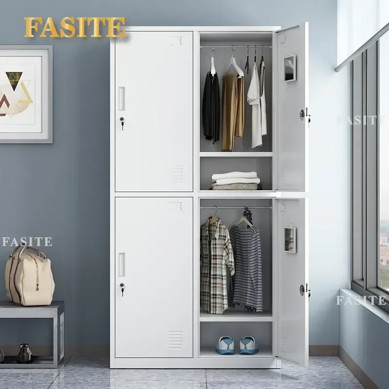 For Dormitory Workshop School Thickened Metal Locker with Lock Multi Door Storage Cabinet Easy Assembly Disassembly Secure