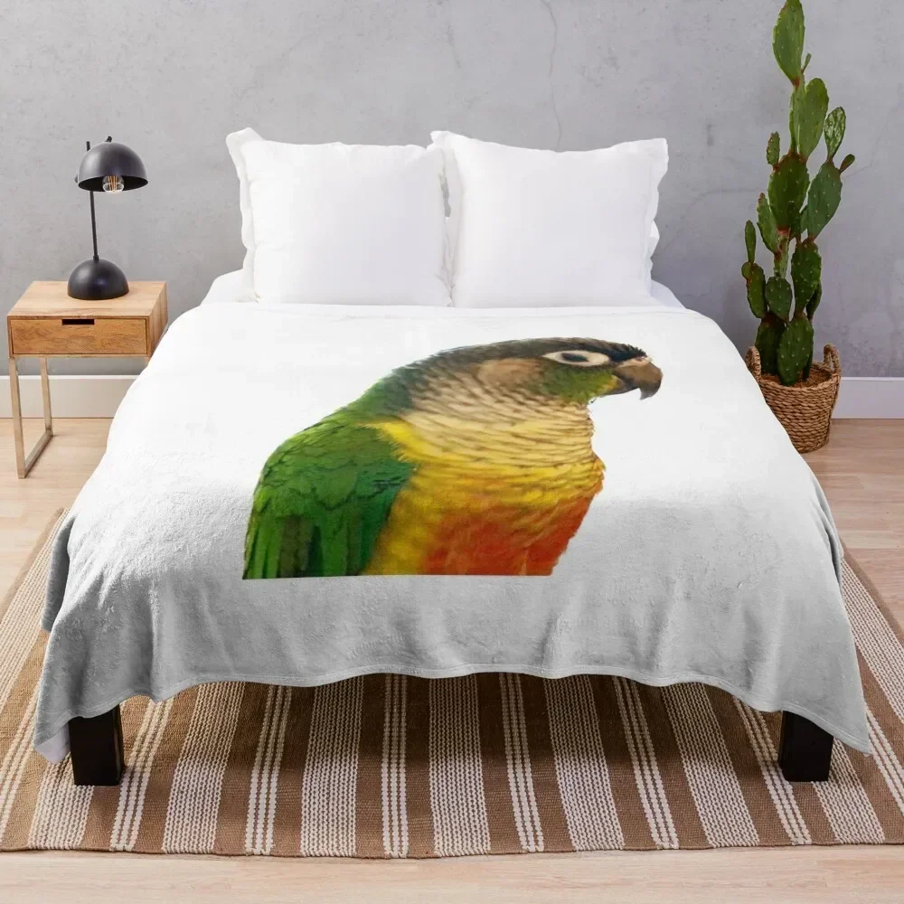 Green Cheek Conure Throw Blanket Summer Blankets Sofas Of Decoration Blankets