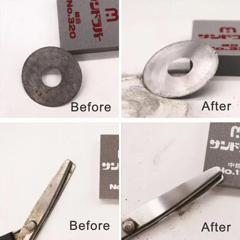 AMC Japan SABITO-RU #46 #120 #320 Rough Medium Fine Sanding Rubber Knife Jewelry Cleaning Metal Rust Remove Eraser