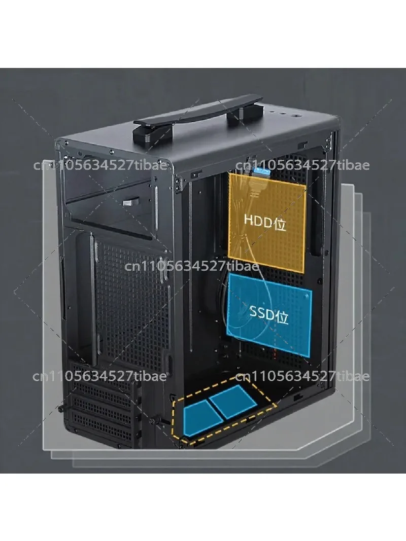 Mini ITX MATX Small Form Factor PC Case with Handle, Compact Desktop Computer Chassis