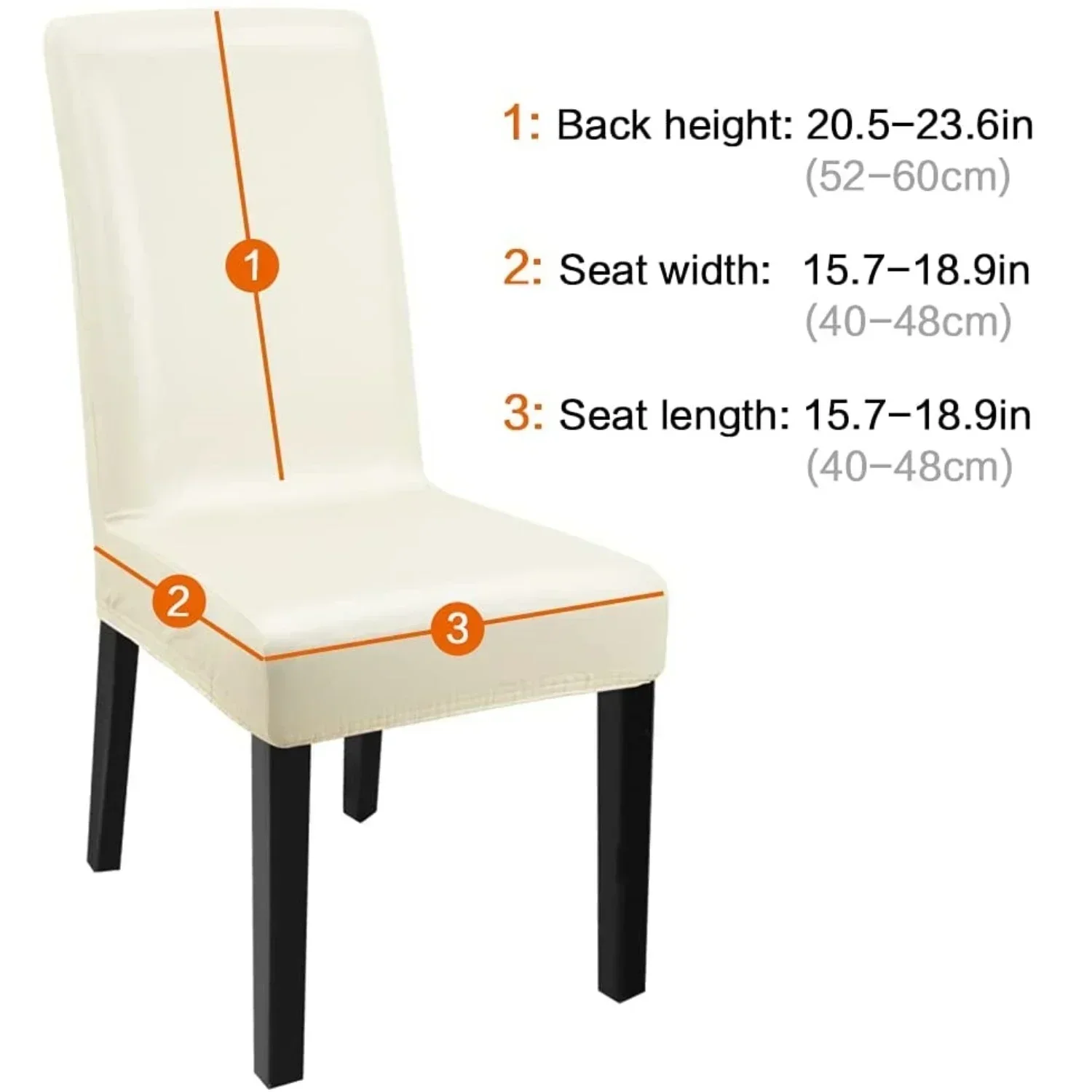 6 Piece PU Leather Chair Cover Protector For Dining Room Waterproof Dining seat Chair Decoration For Hotel Banquet wedding