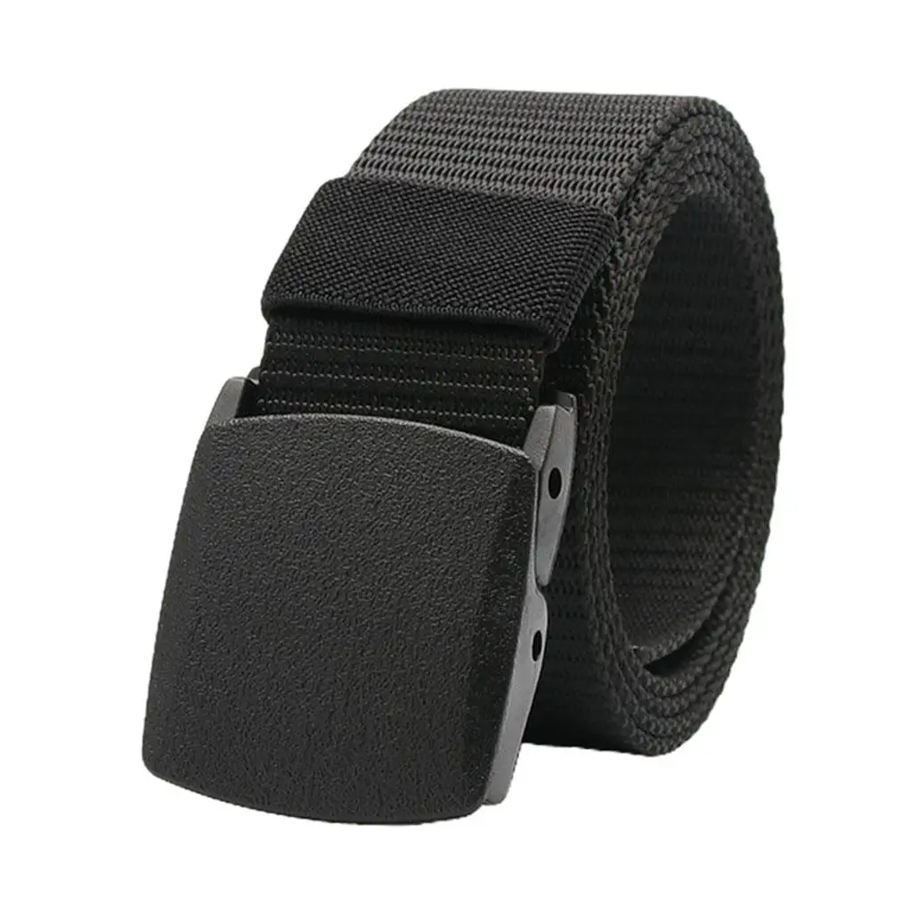 Men's Heavy Duty Nylon Belt Casual Outdoor Webbing Waist Strap with Slide Buckle for Hiking Work or Training
