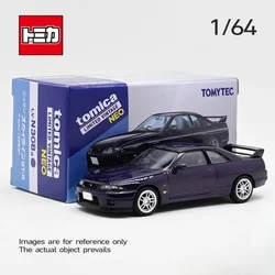 TOMICA TLV 1:64 LV-N308a Nissan R33 GTR Purple, alloy simulation static car tide play model, boy toy, holiday birthday gift.