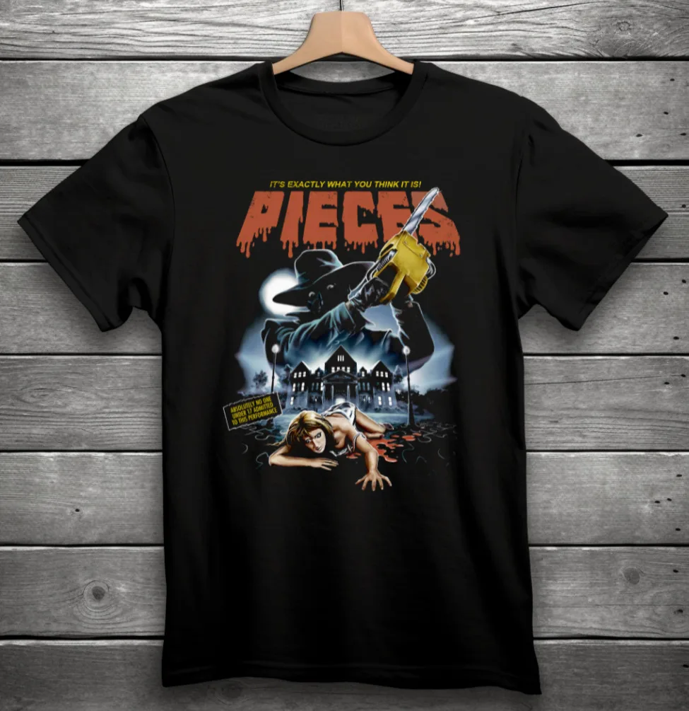 

Pieces Horror Movie Shirt Black