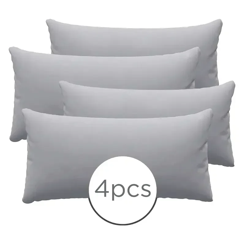 4pcs Microfiber Pillowcases Solid Color, Envelope Closure, Machine Washable, Woven Fabric, for Bedroom, Living Room