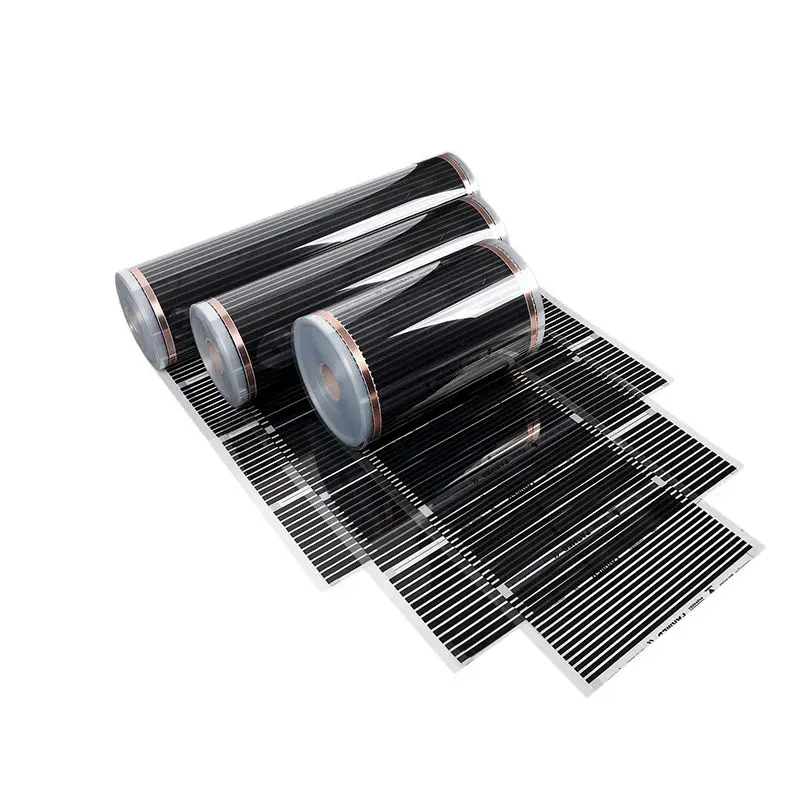 

Graphene Geothermal Carbon Fiber Heating Film Electric Heating Kang All Sizes 400w/m2 50cm Width Infrared Carbon AC220V