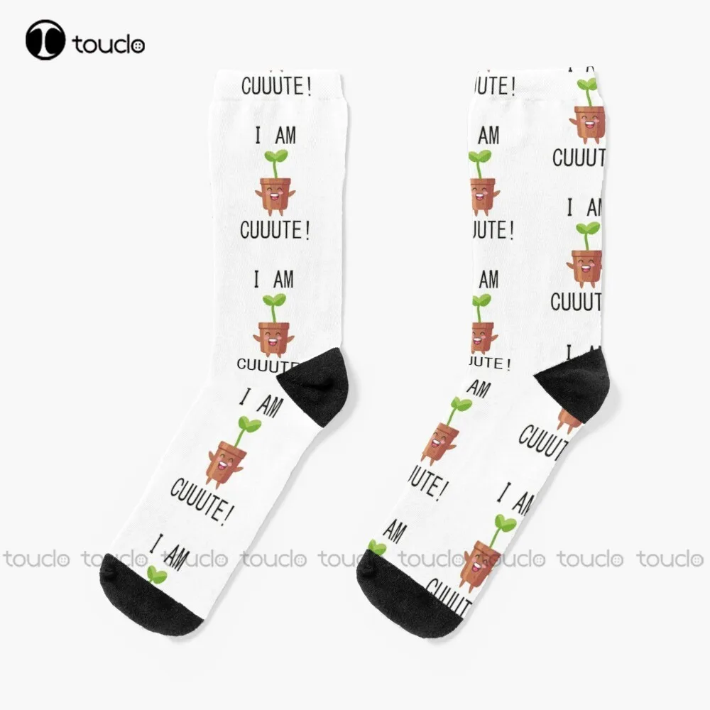 I Am Cuuute! Plants Baby Socks Soccer Socks Girls High Quality Cute Elegant Lovely Kawaii Cartoon Sweet Cotton Sock New Popular