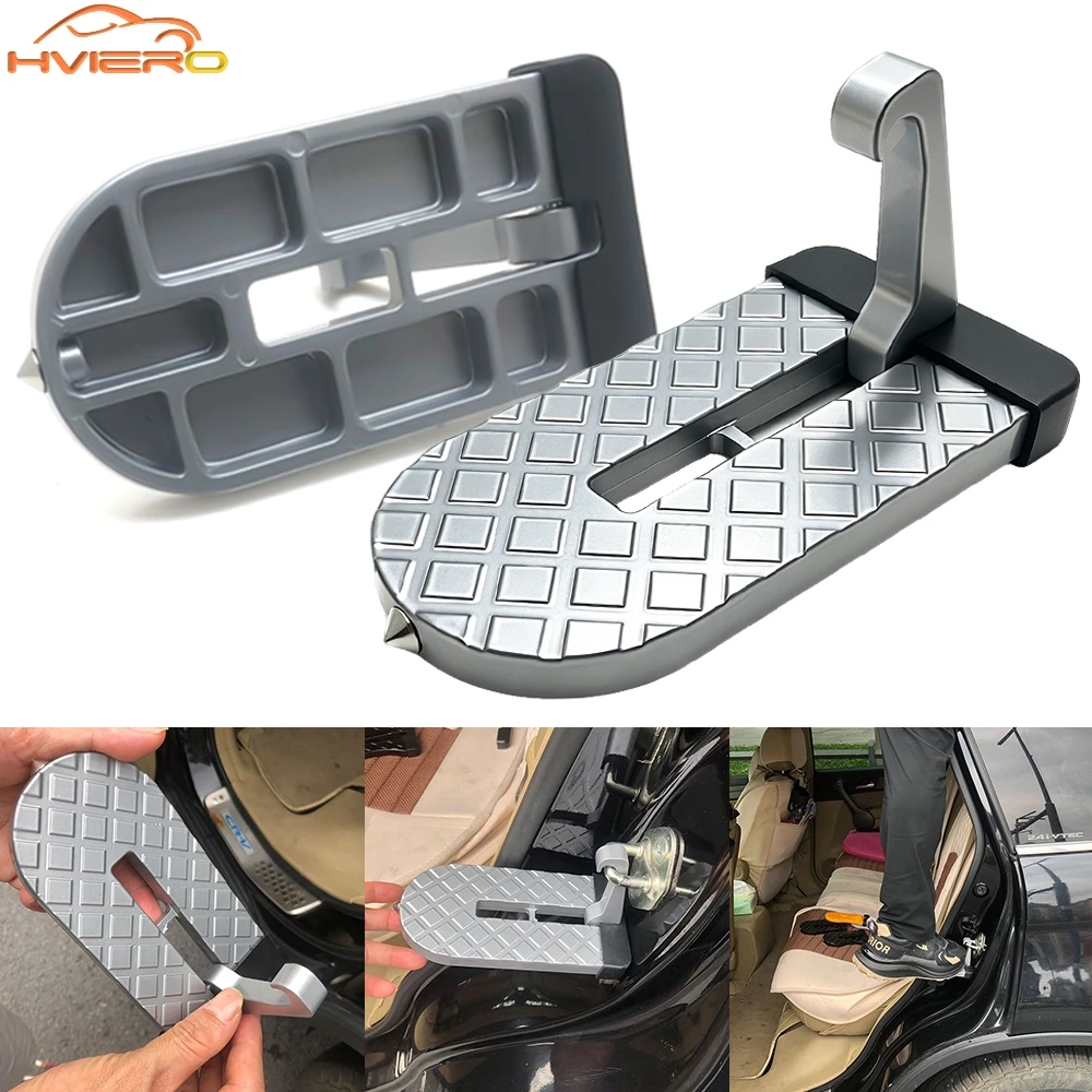 Auto Foldable Car Roof Rack Door Step Multifunction Latch Hook Foot Pedal Aluminium Alloy Safety Kickstand Universal Accessory
