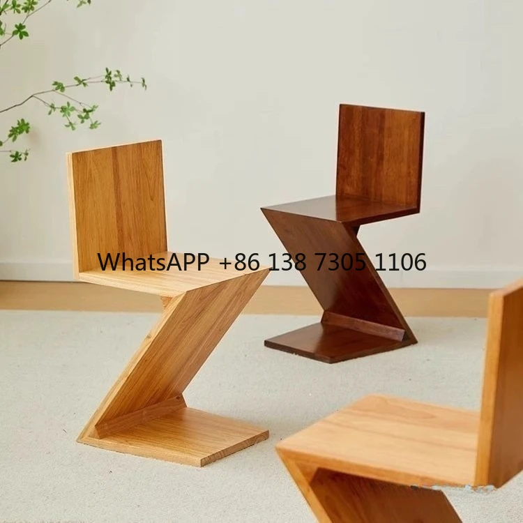 

Средневековый стул, японский журнал, скандинавский минималистичный дизайнерский обеденный стул, креативная спинка из цельного дерева, гостиная, итальянский стиль