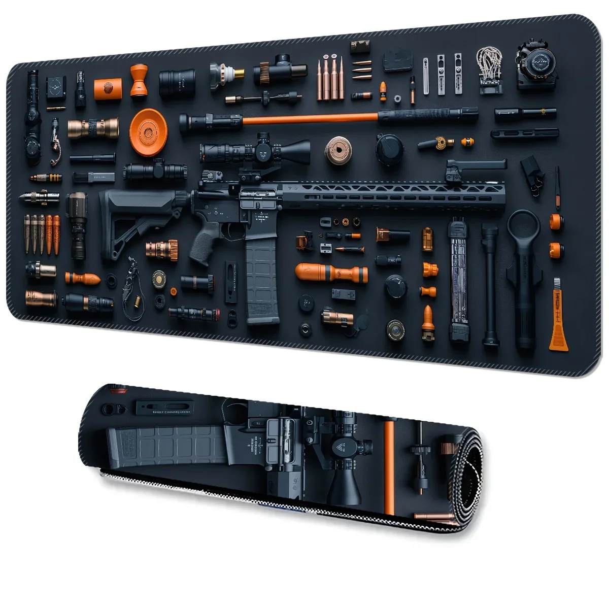 Cool Orange Gungear Mouse Pad Large Extended Gaming Mousepad Non-Slip Rubber 40X90CM Esports Desk Mat LockEdge Office Decoration