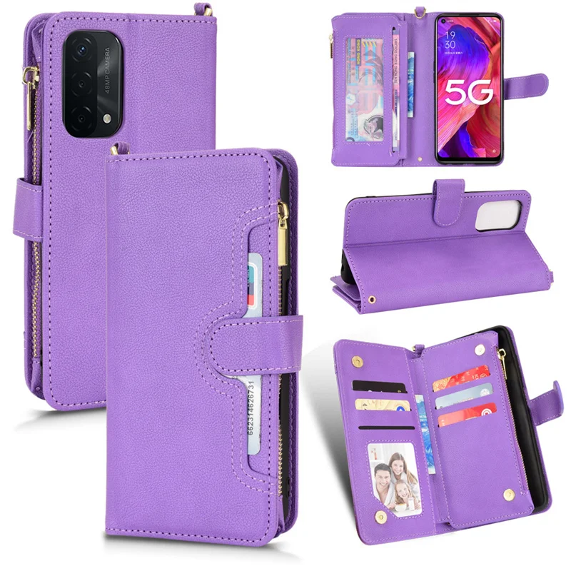 

For OPPO A93 5G Portable Zipper Bag Phone Case OPPO A74 5G A54 5G Shockproof Multi-color Bag Phone Case