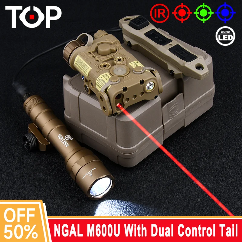 

WDASN NGAL Tactical Laser Pointer Red Dot Blue Green IR Laser M600 M600U Flashlight With Dual Control Switch Hunting Scout Light