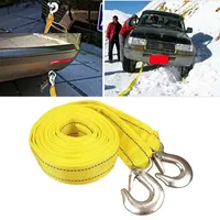 4M Heavy Duty 5Ton Car Tow Cable Towing Pull Rope Strap Hooks Van Road Recovery Car rescue tool Accessories for Audi Ford BMW