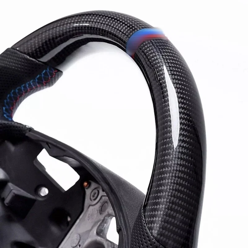 Real Carbon Fiber Car Steering Wheel Perforated Leather For BMW E90 E91 E92 E93 E89 E87 E70 E84 E83 E71 E82 E81 Car Accessories