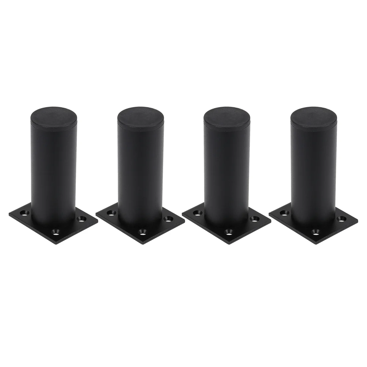 

4Pcs Furniture Support Feet Space Aluminum Alloy Sturdy Sofa Table Cabinet Replacement Legs Black Furniture Support Feet