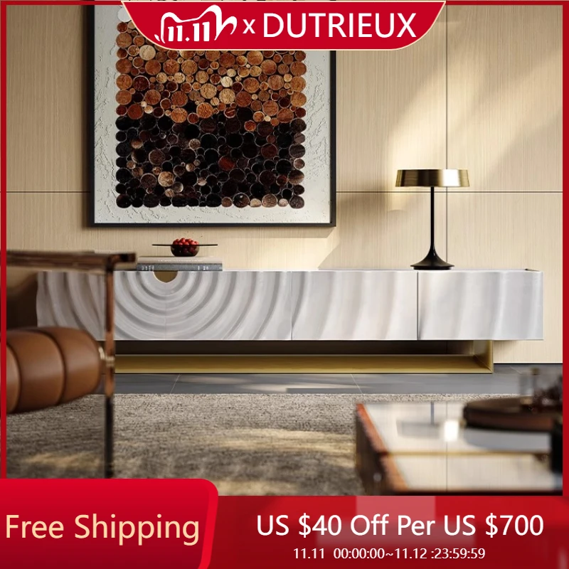 

Universal Design TV Cabinet Italian Light Luxury Entrance Unique Trendy Tv Table Salon Living Room Suporte Para Tv Furniture