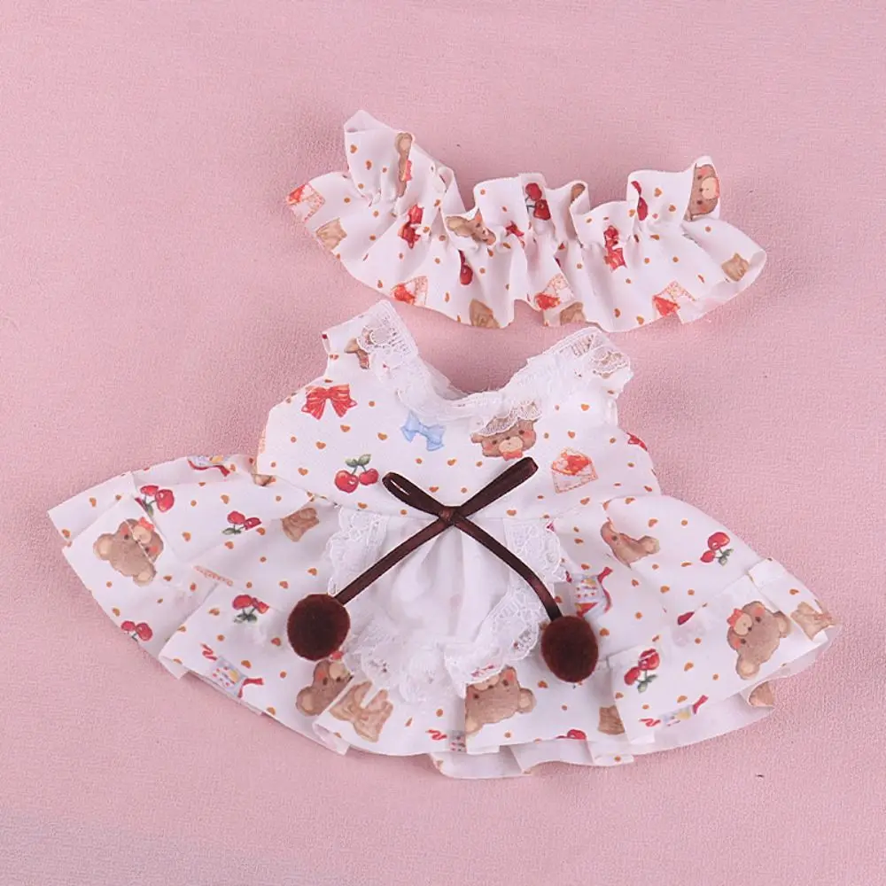 Vestiti bambola di cotone vestiti Lolita 20 cm vestiti per bambole di peluche Lolita 20 cm vestito casual grazioso set di vestiti per bambole di cotone da 20 cm