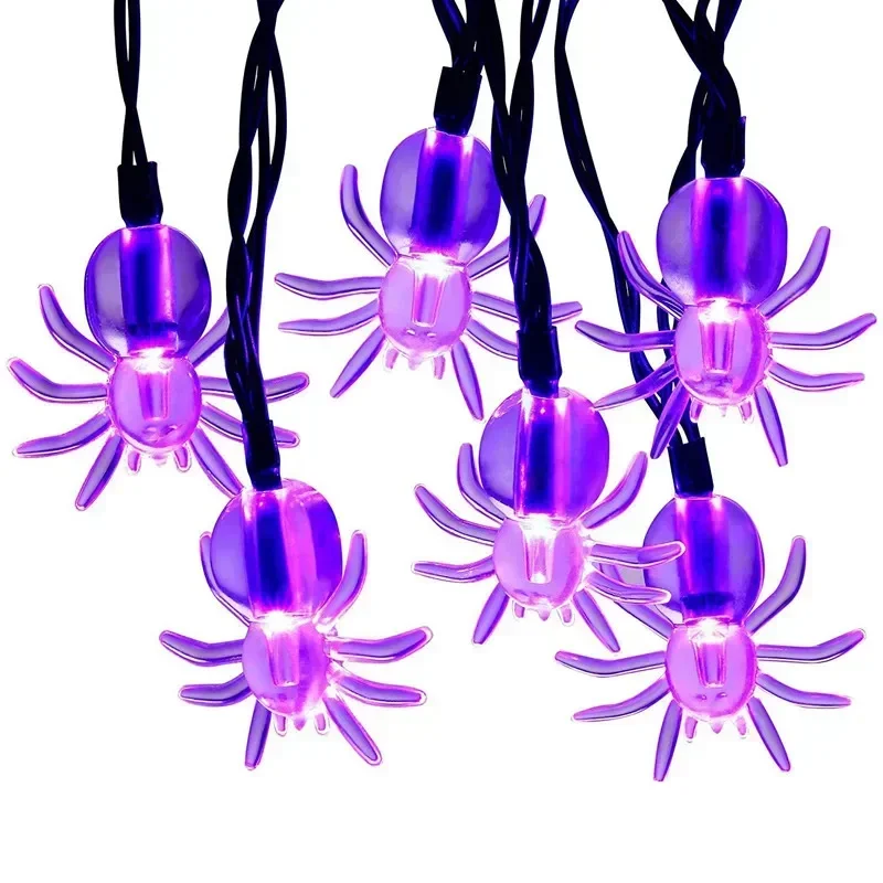 LED Halloween Light String Spider Style Battery Power Festival Party Lighting Decoration Halloween Atmosphere LED String Lights