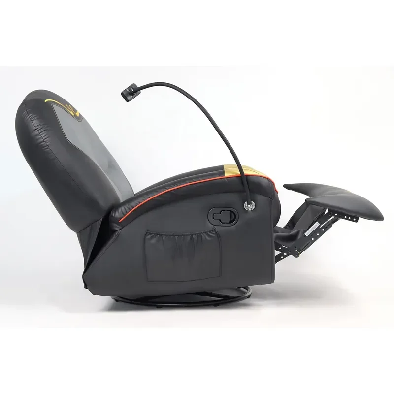 Ergonomic Gaming Chair with USB Charging Port and Retractable Footrest Comfortable Recliner for Home Office Computer Desk Use