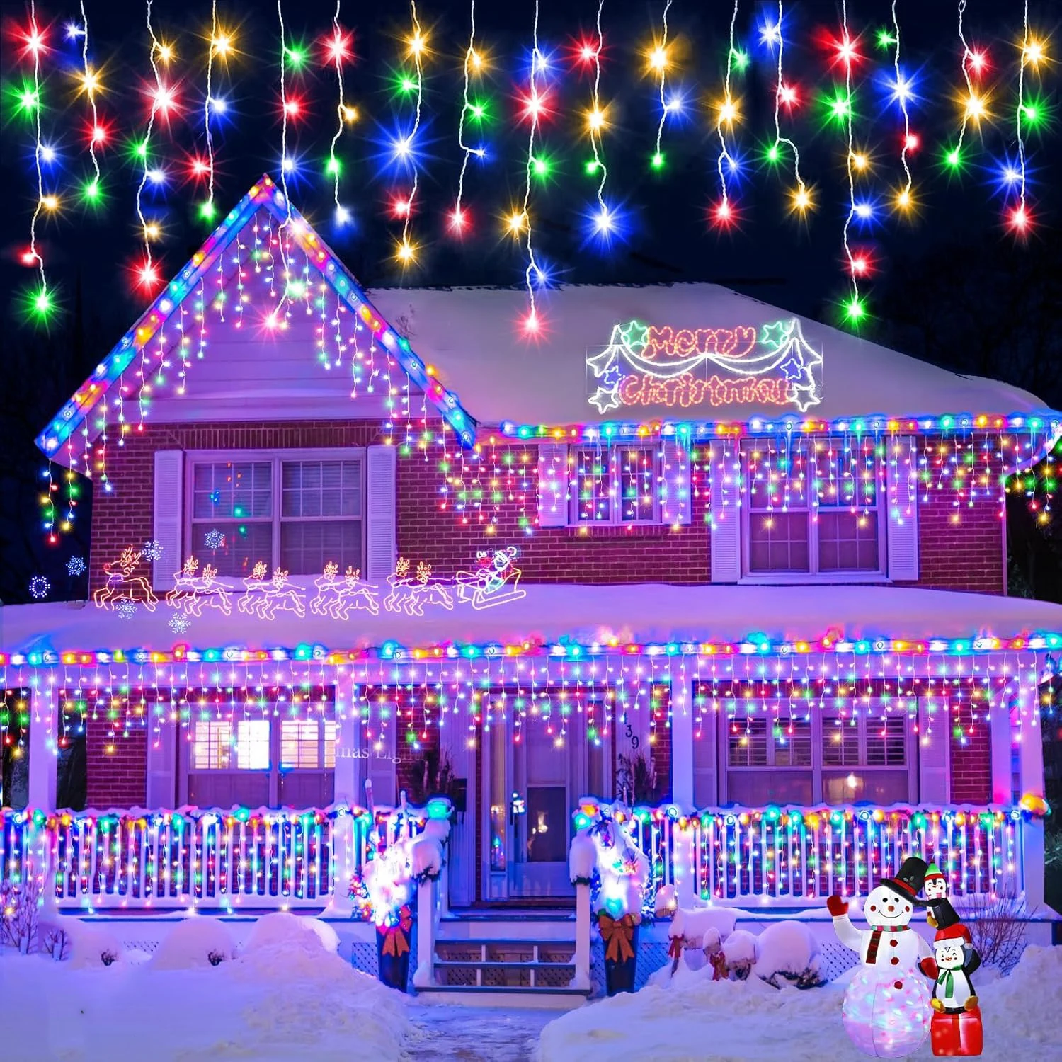 عيد الميلاد الديكور للمنزل الستار أضواء led 10 متر x 0.6 متر جارلاند ضوء الزفاف حديقة الشارع في الهواء الطلق ديكور المنزل أضواء الجنية