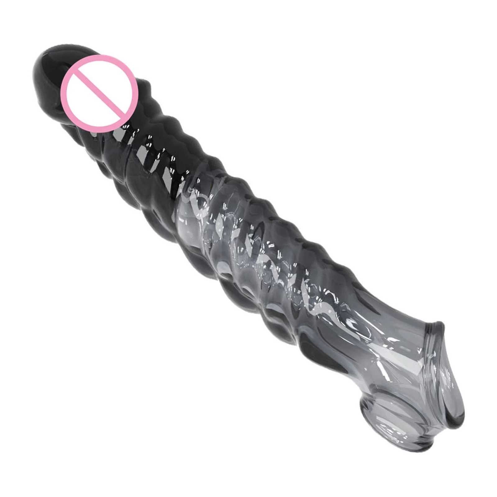 Penis Extender Sleeve Vibrator Penis Enhancer Reusable Vibrator Delay Ejaculation Dick Cock Sleeve Sex Toys For Men Dick