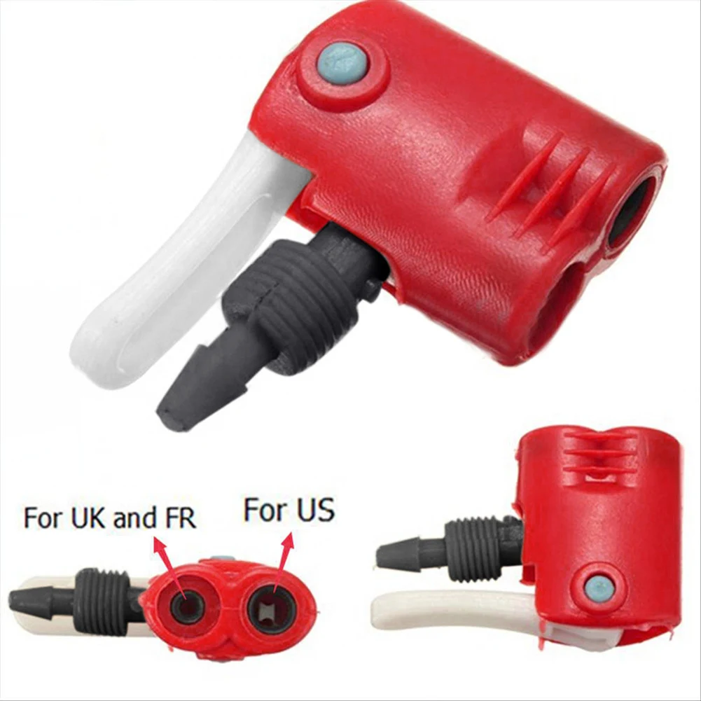 Bicycle Inflator Valve Bike Cycle Tyre Tube Replacement Dual Head Air Pump Adapter Valve Hand Air Pump Nozzle Bicycle Parts