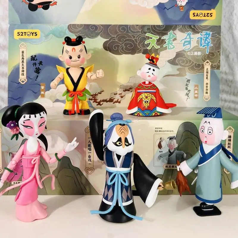 

52TOYS The Heavenly Book Legend Blind Box Movable Joint Action Figures Chinese Style Windup Toy Desktop Decor Gift For Anime Fan