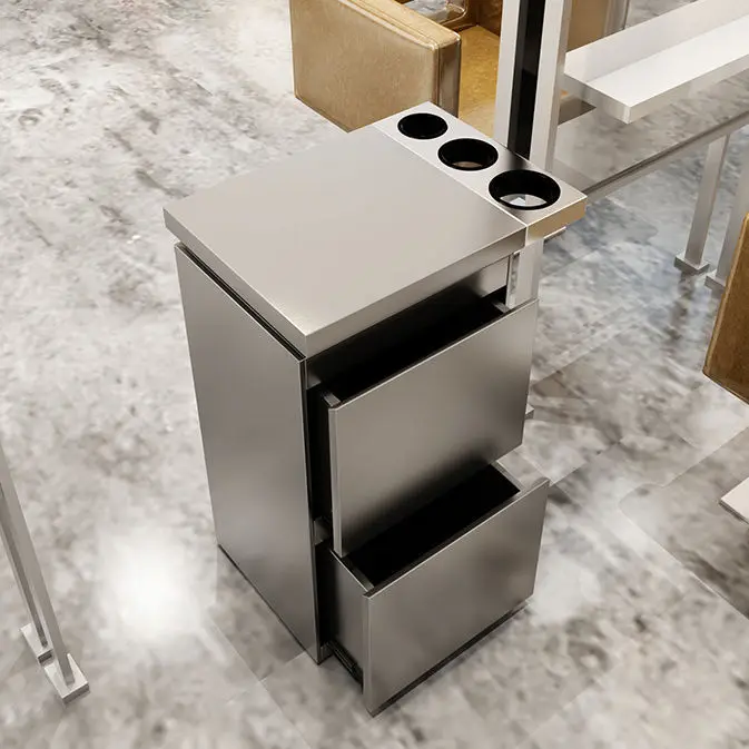 

New Barber Shop Tool Cabinet Stainless Steel Hair Tool Cabinet Hair Salon Special Tool Cabinet Locker with Drawer